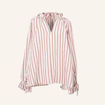 CHEMISE/TUNIQUE - WHITE & PINK - R01990
