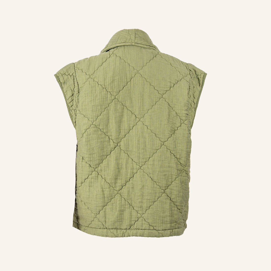 VESTE GILET - GREEN - 96014
