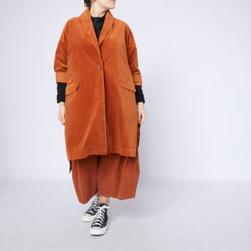 LONG JACKET ORANGE VELVET - 217912
