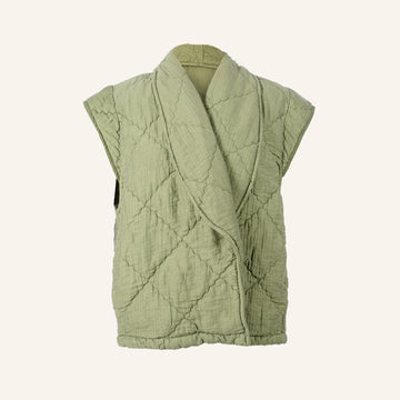 VESTE GILET - GREEN - 96014