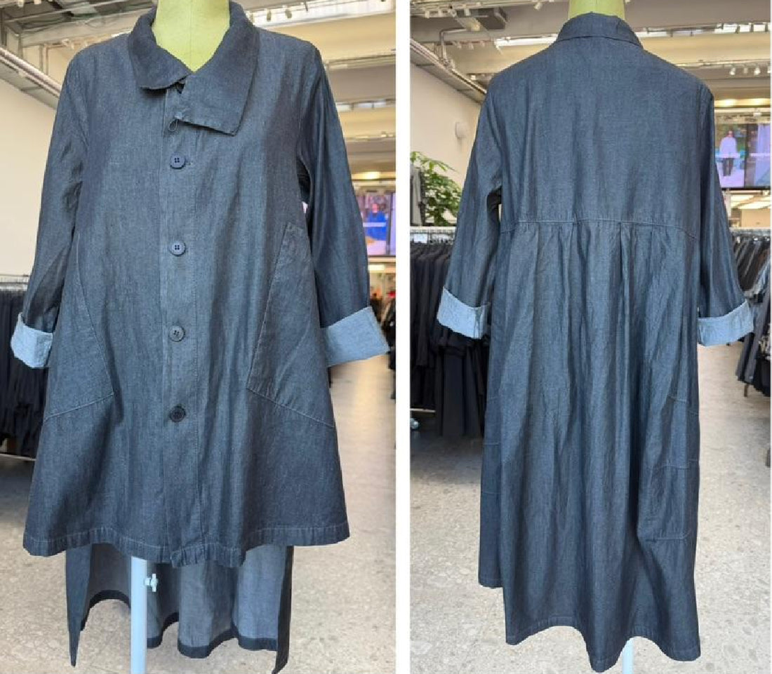 WOMAN JACKET - BLACK DENIM - 124298