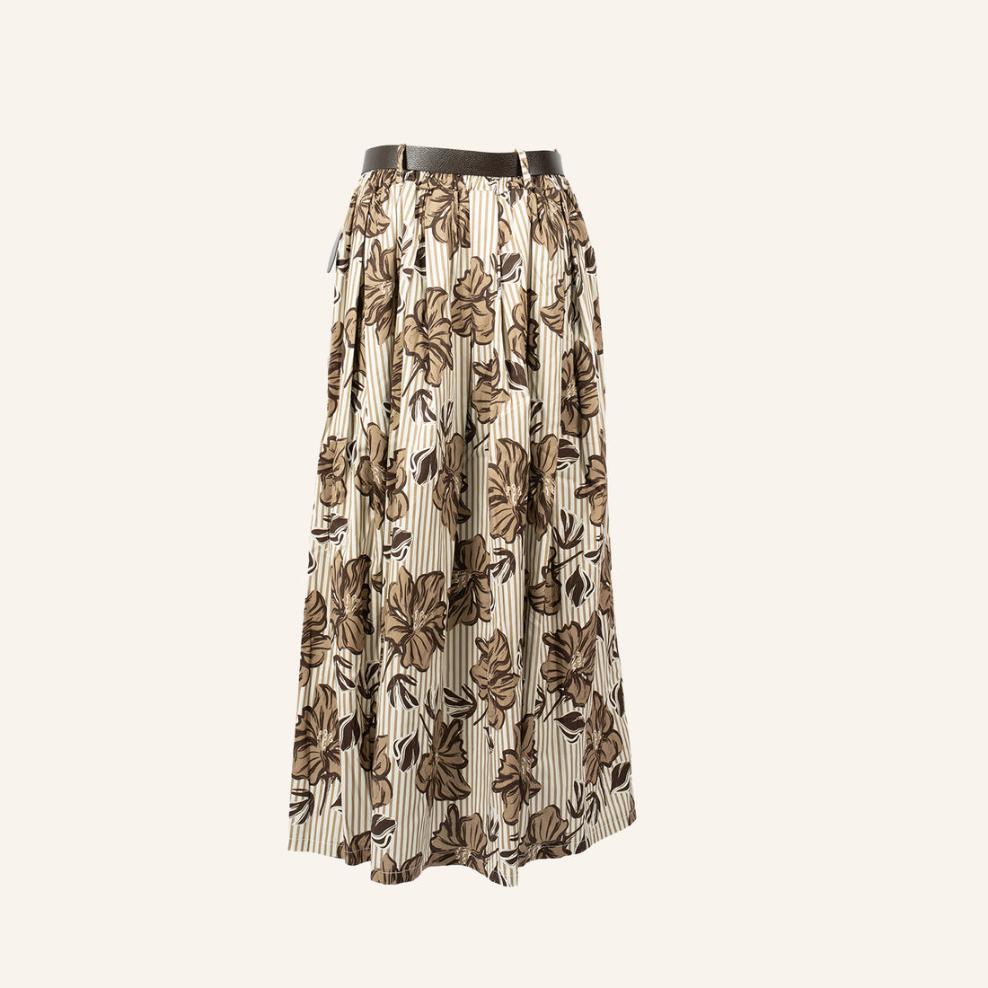 JUPE / SKIRT - BEIGE & BROWN - 6383LEU