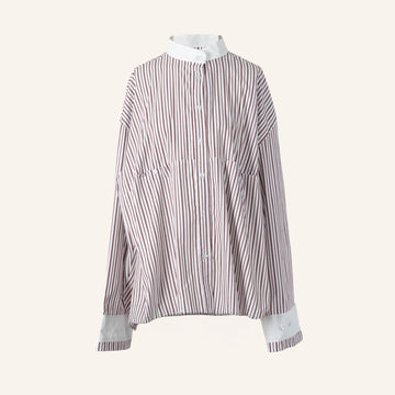 CHEMISE/TUNIQUE - BROWN & WHITE - 14247