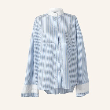 CHEMISE/TUNIQUE - WHITE & BLUE - 14247