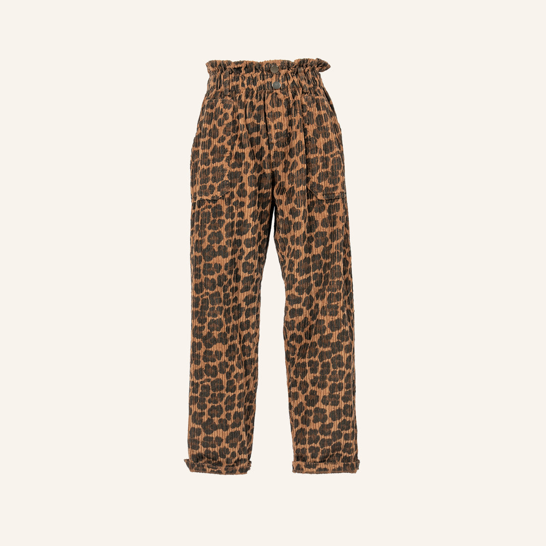 PANTALON PANTHERE - BLACK & BROWN - 61103