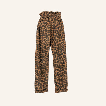 PANTALON PANTHERE - BLACK & BROWN - 61103