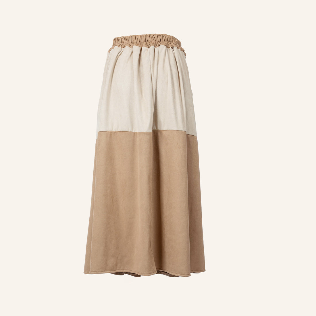 JUPE/SKIRT - BROWN & CREAM - 80324