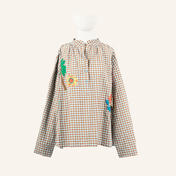 CHEMISE/TUNIQUE - BROWN & LIGHT - M19567B