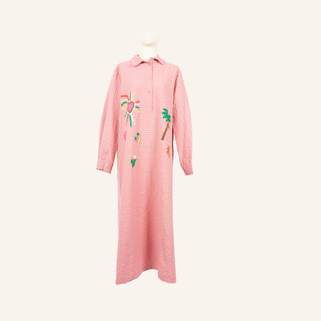 ROBE/DRESS - PURPLE & ORANGE - IS3100146A