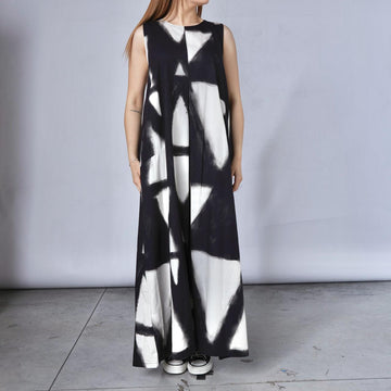 Women Dress - Painted With Black & White -224153