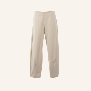 BEIGE - TROUSERS WITH ANKLE PLEATS - 791326