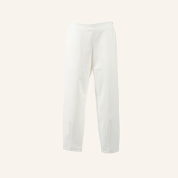 WHITE - TROUSERS WITH ANKLE PLEATS - 791326