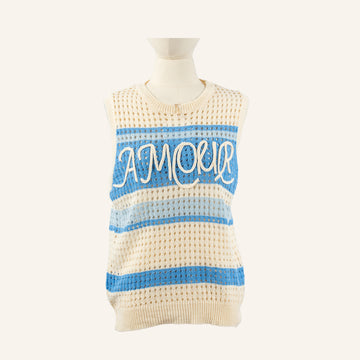 PULL/PULLOVER - WHITE & SKY BLUE - TP1686