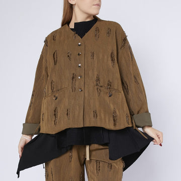WOMAN JACKET - BROWN - 230258