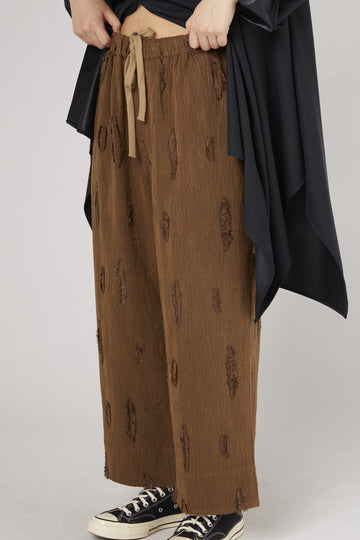 WOMAN TROUSERS - BROWN - 240498