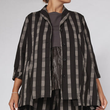 WOMAN JACKET - GRAY AND BLACK - 240724