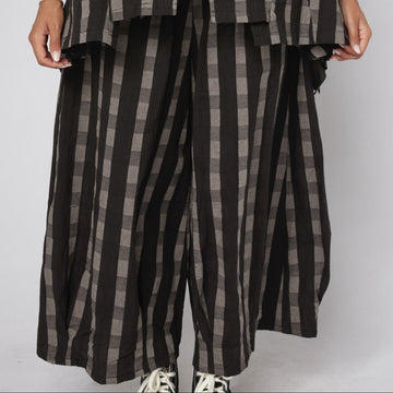 WOMAN TROUSERS - GRAY AND BLACK - 240725