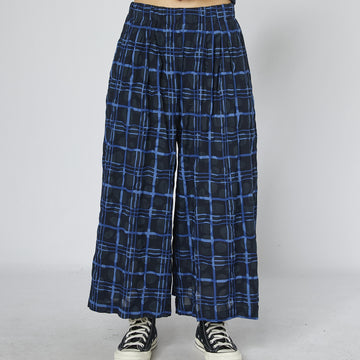 WOMAN TROUSERS - BLUE AND BLACK - 240883