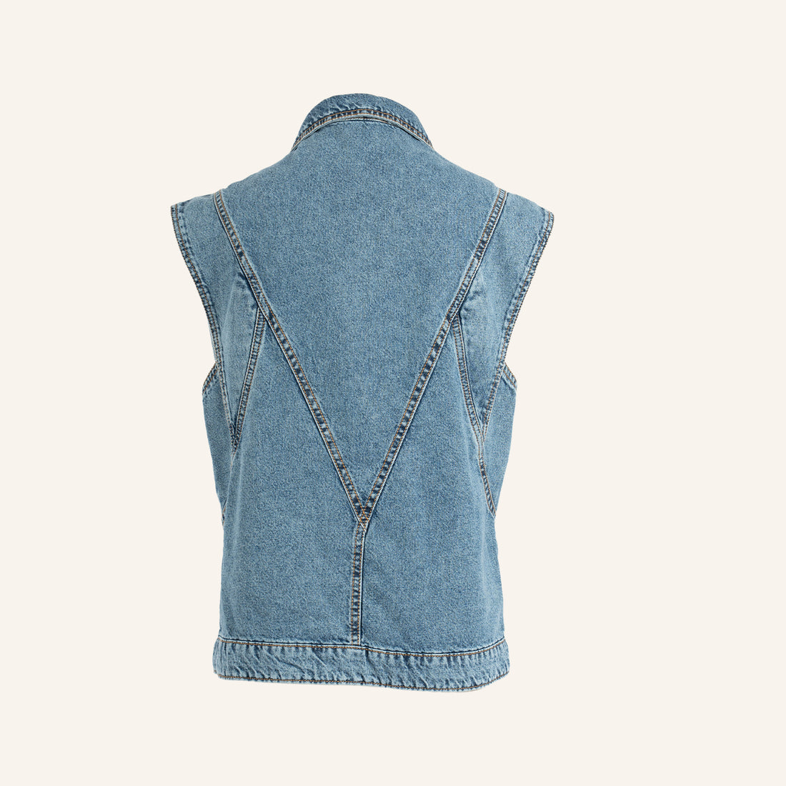 VESTE GILET - DENIM - NPJ008