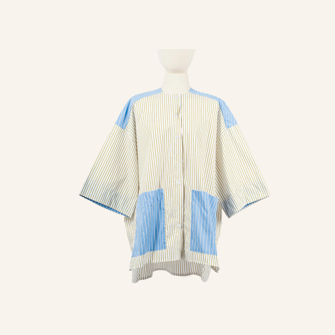 CHEMISE/TUNIQUE - OLIVE GREEN & BLUE - 1100681STICK
