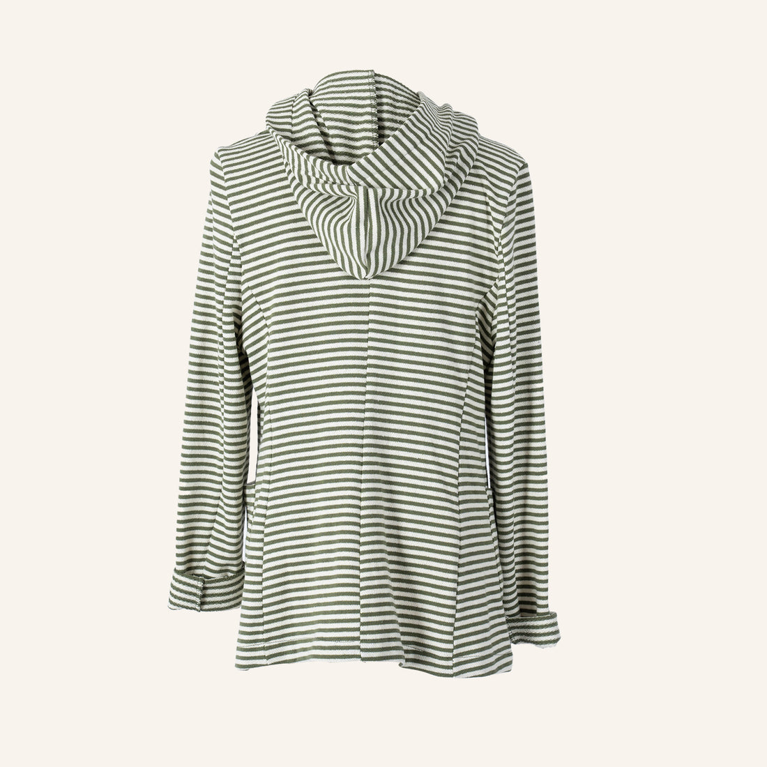 VESTE GILET RAYURE - WHITE & GREEN - 524658