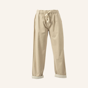 PANTALON DE LINO BEIGE - 40C2-B3 TU BEIGE