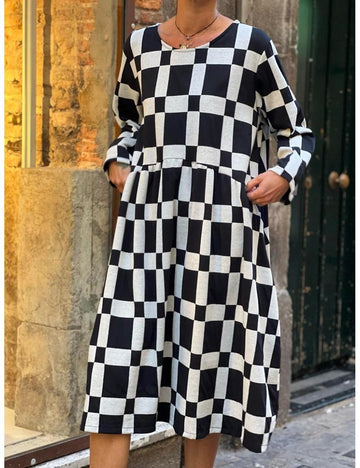 VESTIDO - BLACK WHITE - 56458