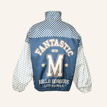 VESTE GILET - WHITE & BLUE - 9834