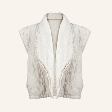VESTE GILET - WHITE - 96014