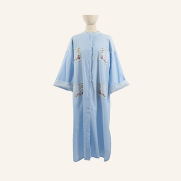 ROBE/DRESS - WHITE & BLUE - 3100178A-STRIPE