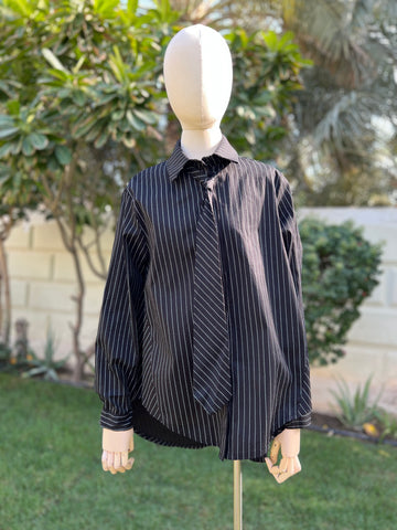 BLACK - Blusa rayas discontinuas - 43C6-P12XC
