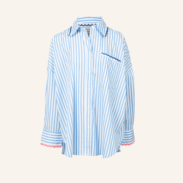 CHEMISE/TUNIQUE - WHITE & BLUE - WD1923