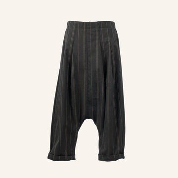 WOMEN PANT BLACK WITH BROWN LINES - 824062