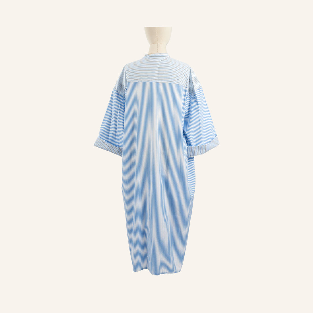 ROBE/DRESS - WHITE & BLUE - 3100178A-STRIPE
