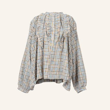 CHEMISE/TUNIQUE - BROWN & MUSTARD - 94933