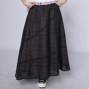 WOMAN SKIRT - YELLOW AND BLACK - 825001