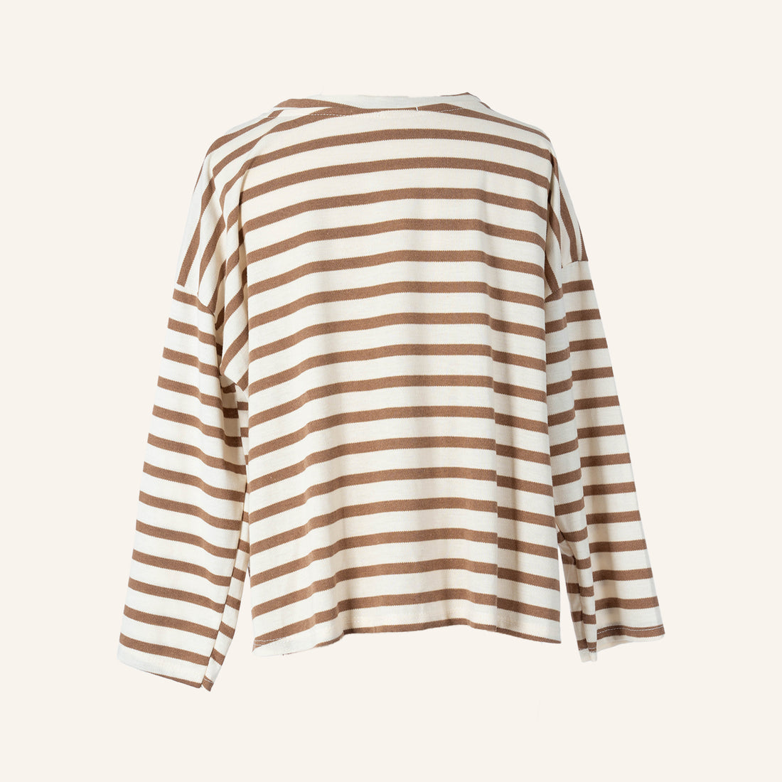 TEE SHIRT - BROWN & CREAM - 2442