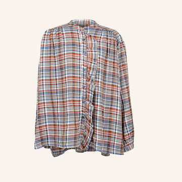 CHEMISE/TUNIQUE - MAROON & BLUE - 19789