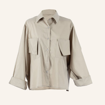 Camicia da donna - Beige - 8536