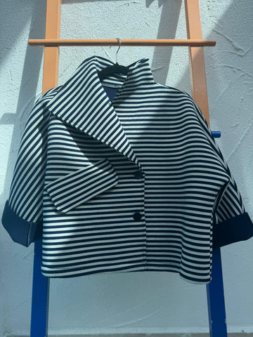 GIACCA DA DONNA - WHITE & BLUE - 9181