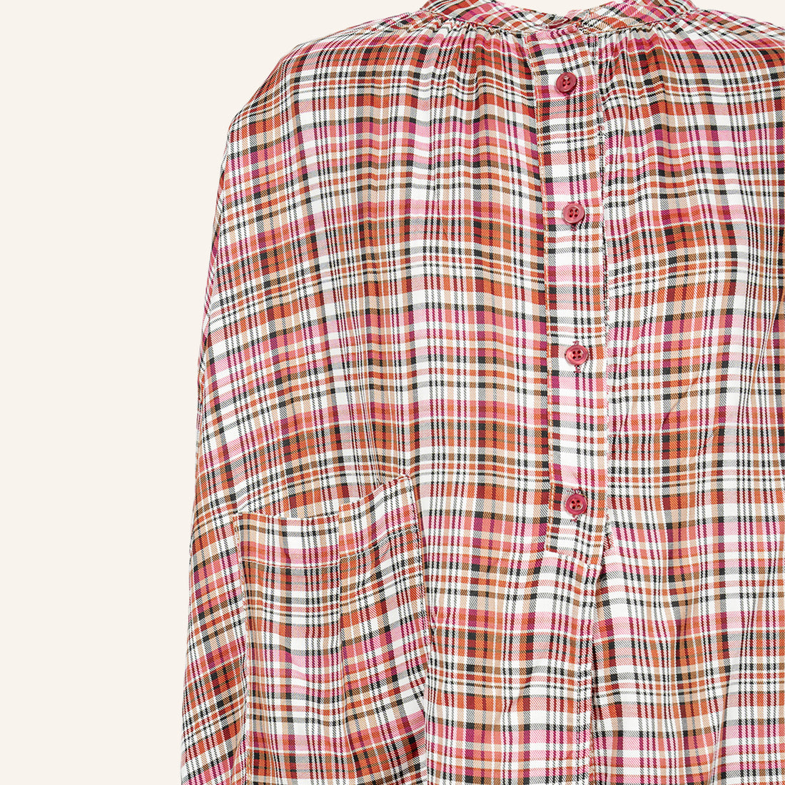 CHEMISE/TUNIQUE - MAROON & PINK - 1100550