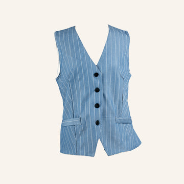 Gilet da donna - White & Blue - 8821