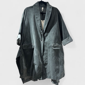 WOMAN COAT DARK GRAY - 110840