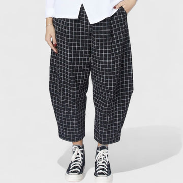 BLACK CHECKERED PANT 924042