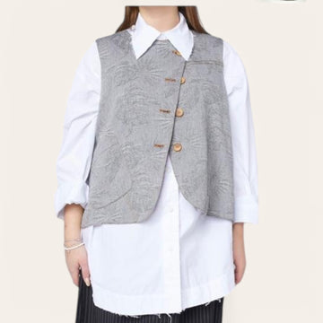 WOMAN GILET - GRAY - 124315