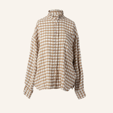 CHEMISE/TUNIQUE - BROWN - IS100246