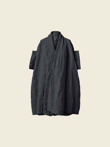 OVERCOAT NI WRINKLED FABRIC - GRAY - 124280