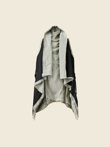 VEST WITH WAVES SEAM - BLACK - 224345