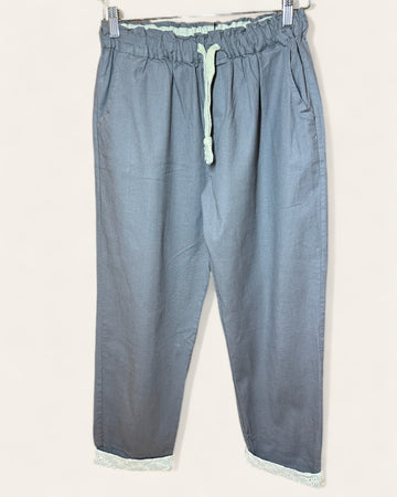 PANTALON DE LINO GRIS GRAY - 40C2-B3