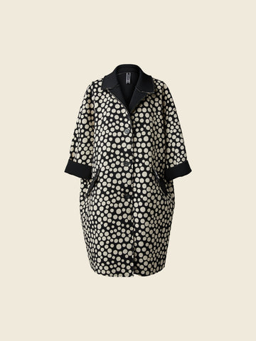 WOMAN COAT - BLACK & WHITE - 125002
